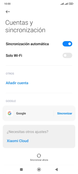 Pulsa Añadir cuenta. Pulsa Añadir cuenta.