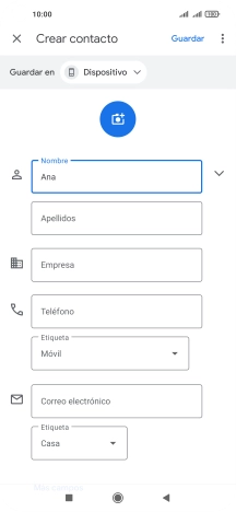 Pulsa Apellidos e introduce el apellido.