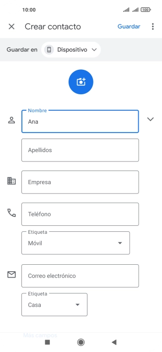 Pulsa Apellidos e introduce el apellido.