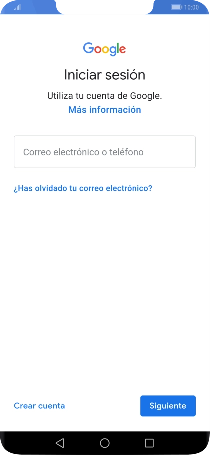 Si no tienes una cuenta de Google, pulsa Crear cuenta y sigue las indicaciones de la pantalla para ver cómo crear una cuenta nueva.