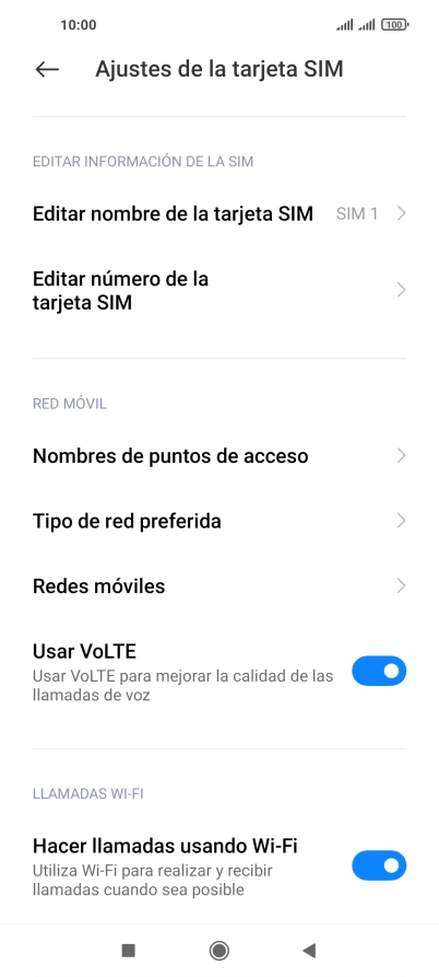 Pulsa Nombres de puntos de acceso.