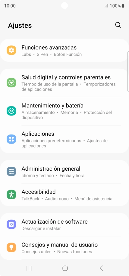 Pulsa Aplicaciones.