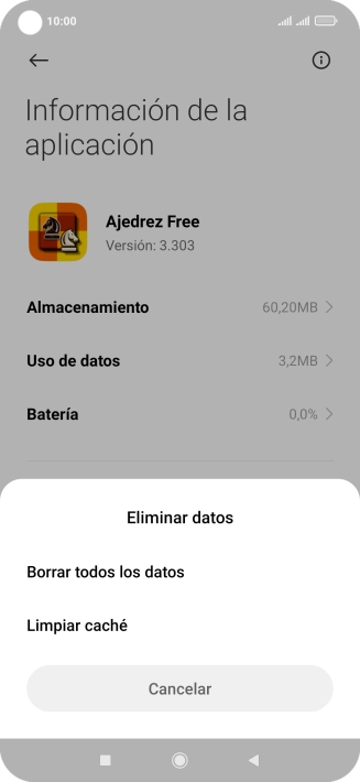 Pulsa Limpiar caché.