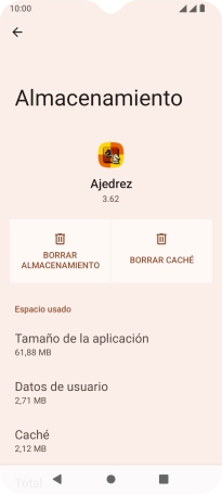 Pulsa BORRAR CACHÉ.