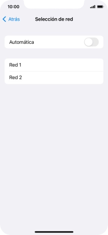 Si desactivas la función, pulsa la red deseada.