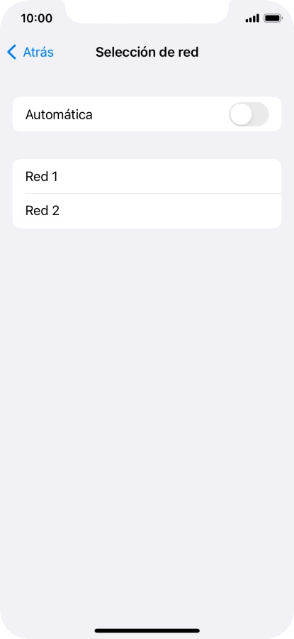 Si desactivas la función, pulsa la red deseada.