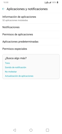 Pulsa Información de aplicaciones.