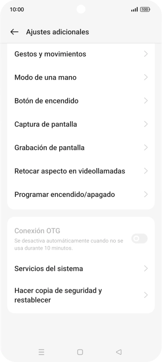 Pulsa Hacer copia de seguridad y restablecer.
