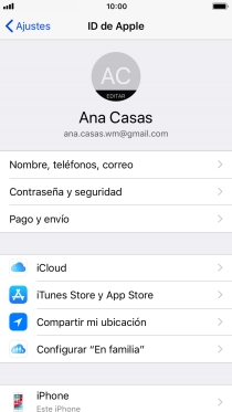 Pulsa iCloud.