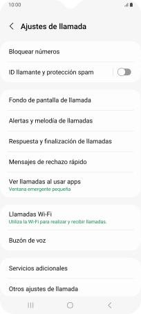 Pulsa Servicios adicionales.