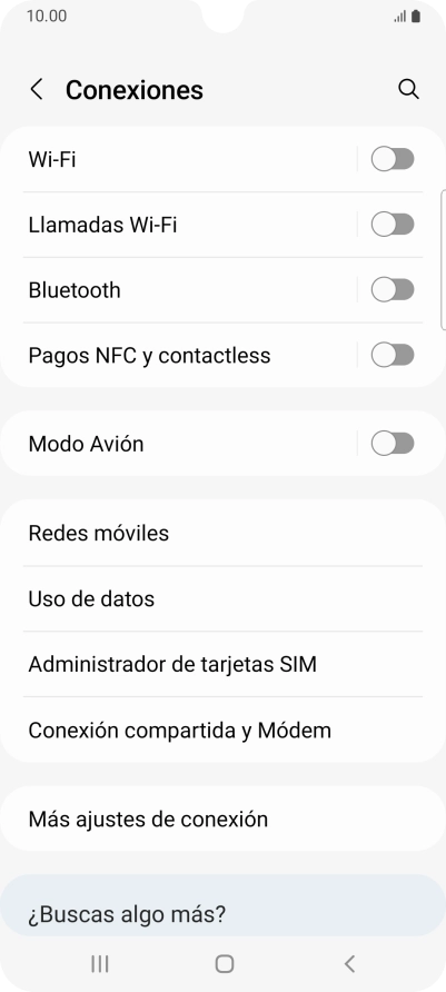 Pulsa Redes móviles.