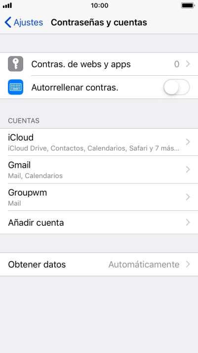 Pulsa la cuenta deseada.