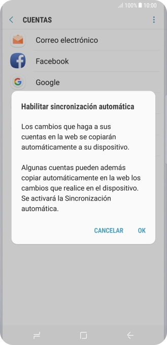 Pulsa OK para activar la función.