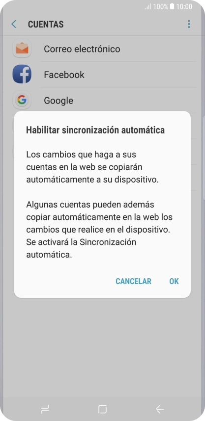 Pulsa OK para activar la función.