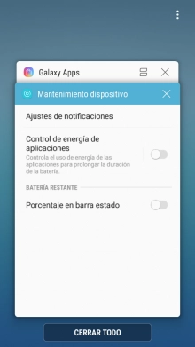 Para cerrar una sola aplicación en ejecución, desliza el dedo hacia la derecha sobre la aplicación deseada.