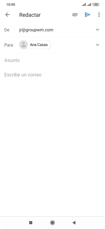 Pulsa Asunto e introduce el asunto deseado.