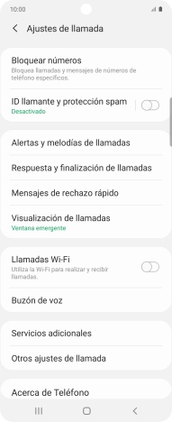 Pulsa Servicios adicionales.