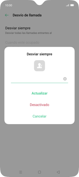 Pulsa Desactivado.