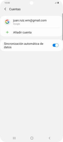 Pulsa la cuenta deseada.
