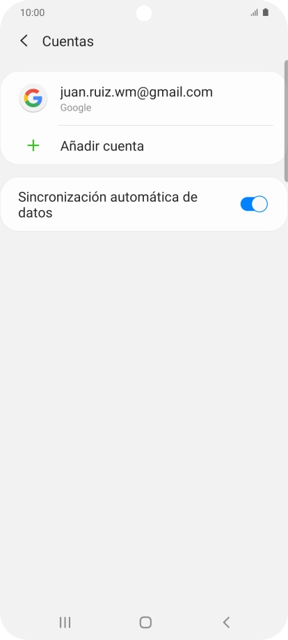 Pulsa la cuenta deseada.