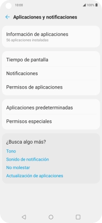 Pulsa Información de aplicaciones.