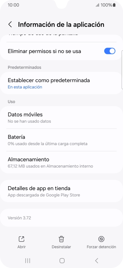 Pulsa Almacenamiento.