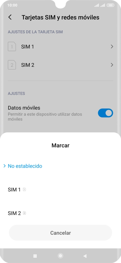 Pulsa el ajuste deseado.