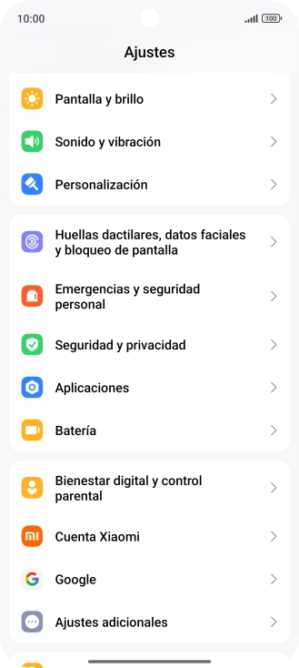 Pulsa Aplicaciones.