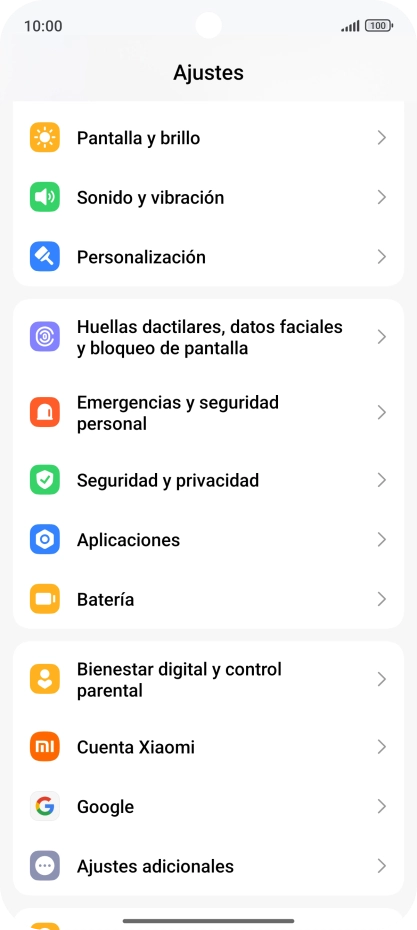 Pulsa Aplicaciones.
