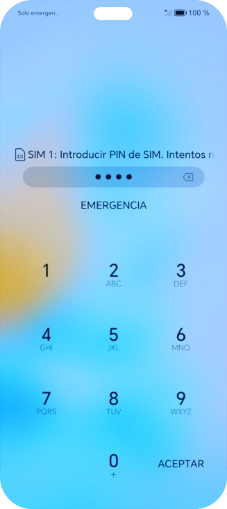 Si lo solicita el teléfono, introduce el código PIN y pulsa ACEPTAR.
