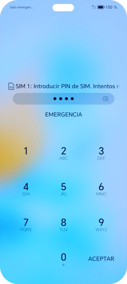 Si lo solicita el teléfono, introduce el código PIN y pulsa ACEPTAR.