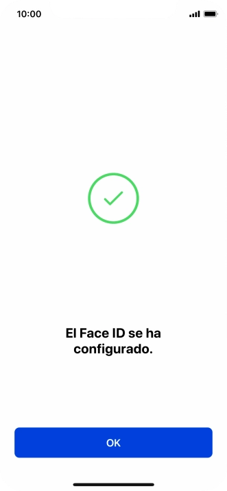 Pulsa OK. Si no has añadido anteriormente un código de seguridad, tendrás que introducir un código de libre elección dos veces consecutivas.