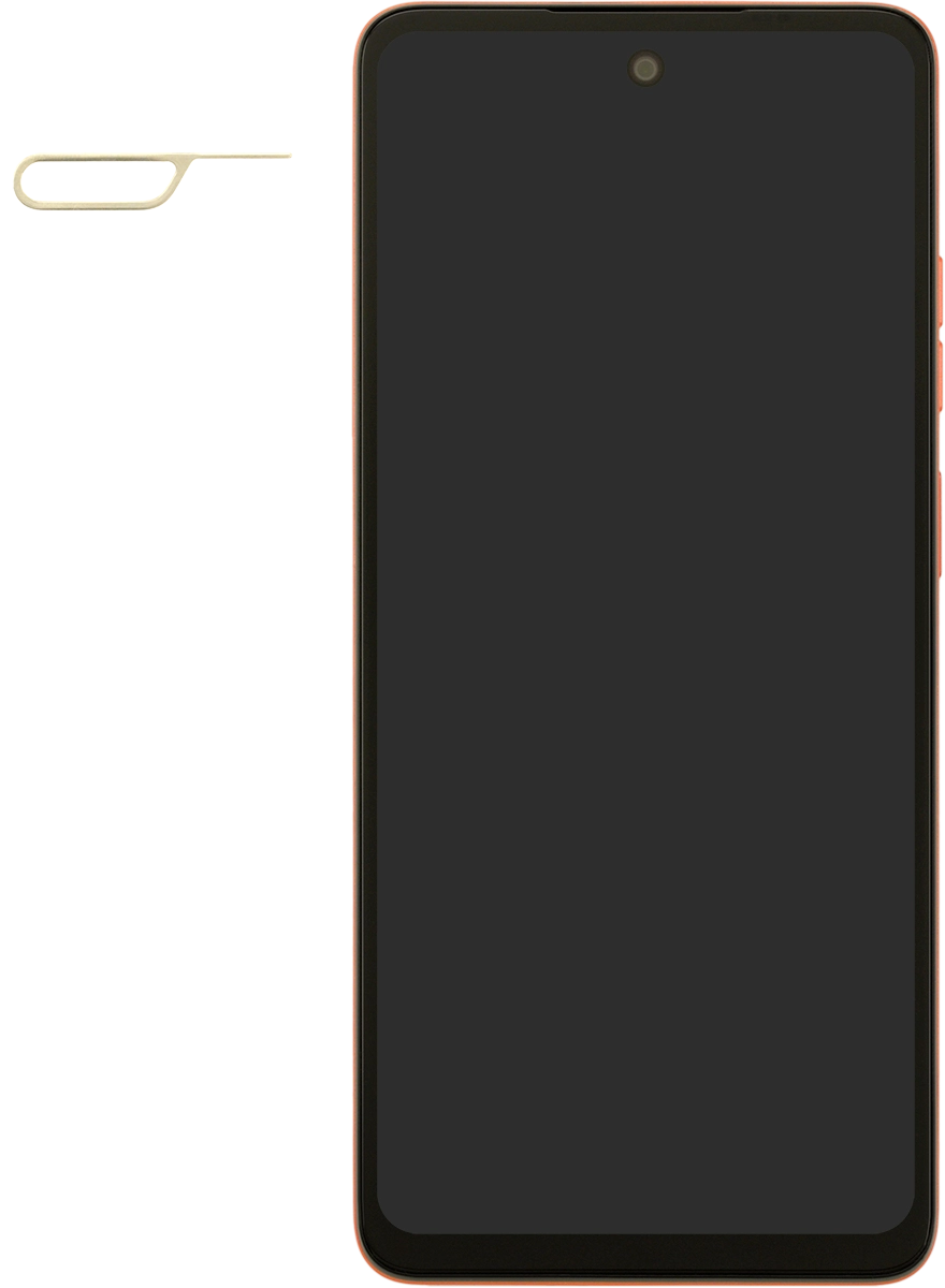 Busca la herramienta de apertura del contenedor de tarjetas.