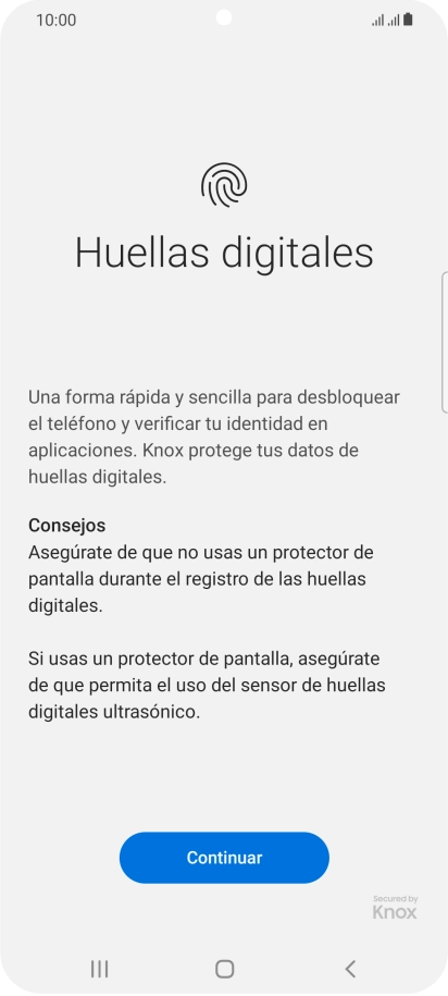 Pulsa Continuar.