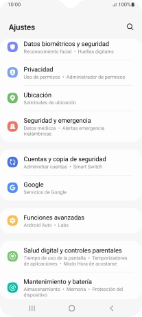 Pulsa Cuentas y copia de seguridad.