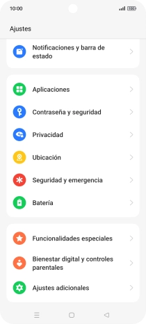 Pulsa Contraseña y seguridad.