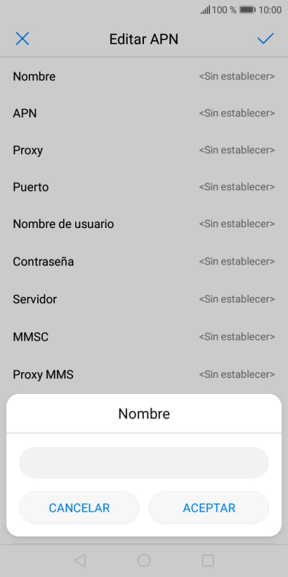 Introduce Vodafone Internet y pulsa ACEPTAR.