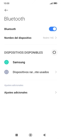 Pulsa el dispositivo Bluetooth deseado y sigue las indicaciones de la pantalla para vincular el dispositivo al teléfono. Pulsa el dispositivo Bluetooth deseado y sigue las indicaciones de la pantalla para vincular el dispositivo al teléfono.