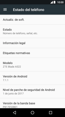 Pulsa Actualiz. de soft.. Si hay una versión de software nueva disponible, aparecerá ahora en la pantalla. Sigue las indicaciones de la pantalla para actualizar el software del teléfono. Pulsa Actualiz. de soft.. Si hay una versión de software nueva disponible, aparecerá ahora en la pantalla. Sigue las indicaciones de la pantalla para actualizar el software del teléfono.