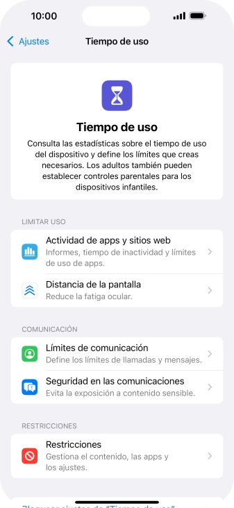 Pulsa Seguridad en las comunicaciones.