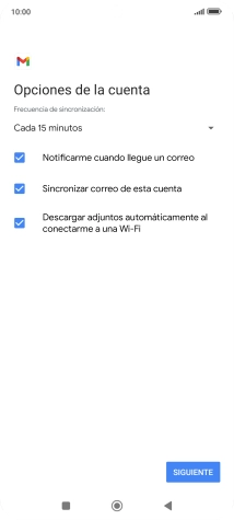 Si aparece en la pantalla esta imagen, tu cuenta de correo electrónico ha sido reconocida y configurada automáticamente. Sigue las indicaciones de la pantalla para introducir más información y terminar la configuración.