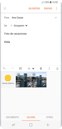 Desliza el dedo hacia la izquierda por la pantalla.