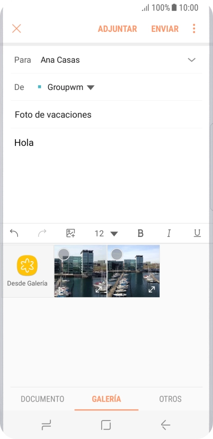 Desliza el dedo hacia la izquierda por la pantalla.