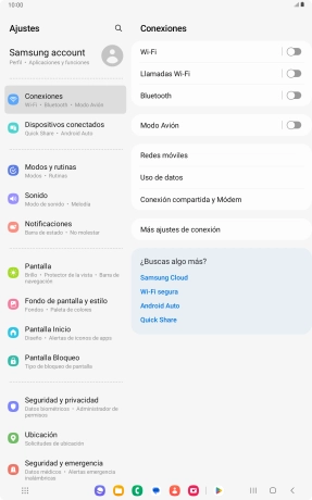 Pulsa Redes móviles.