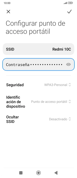 Pulsa el icono de aceptar.