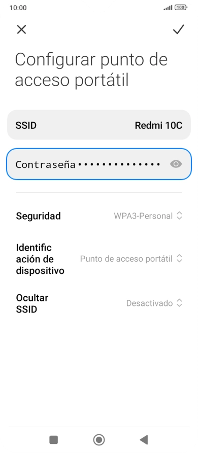 Pulsa el icono de aceptar.
