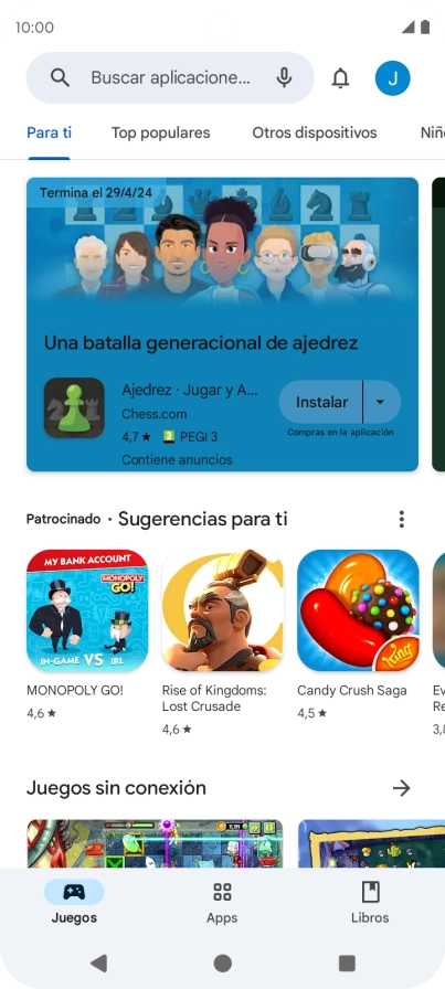 Pulsa el icono de perfil.