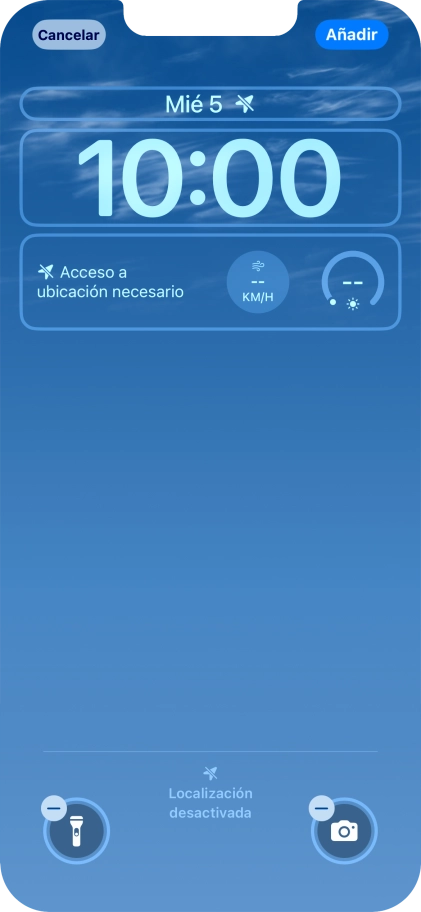 Si deseas personalizar la vista de la fecha en la pantalla de bloqueo, pulsa el widget de la fecha y sigue las indicaciones de la pantalla para seleccionar la vista de widgets deseada.