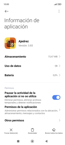 Pulsa la tecla de inicio para terminar y regresar a la pantalla de inicio.