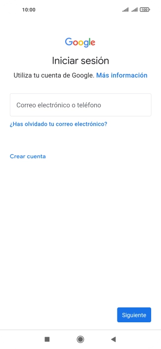 Si no tienes una cuenta de Google, pulsa Crear cuenta y sigue las indicaciones de la pantalla para ver cómo crear una cuenta nueva.
